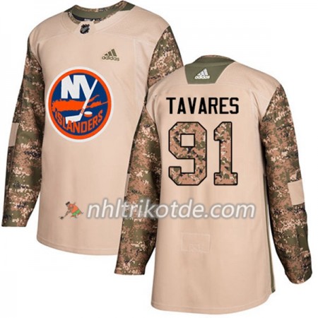New York Islanders Trikot John Tavares 91 Adidas 2017-2018 Camo Veterans Day Practice Authentic - Herren
